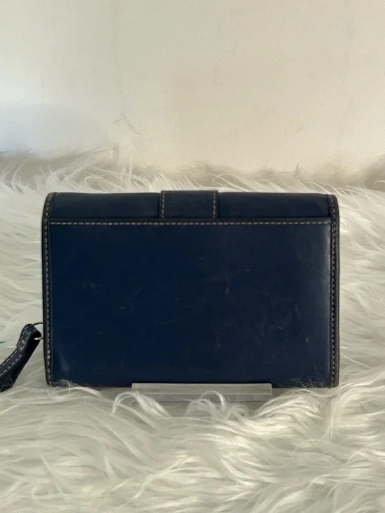 Coach Legacy Blue Leather Wallet USA vintage Clutch Y2K - Picture 8 of 12
